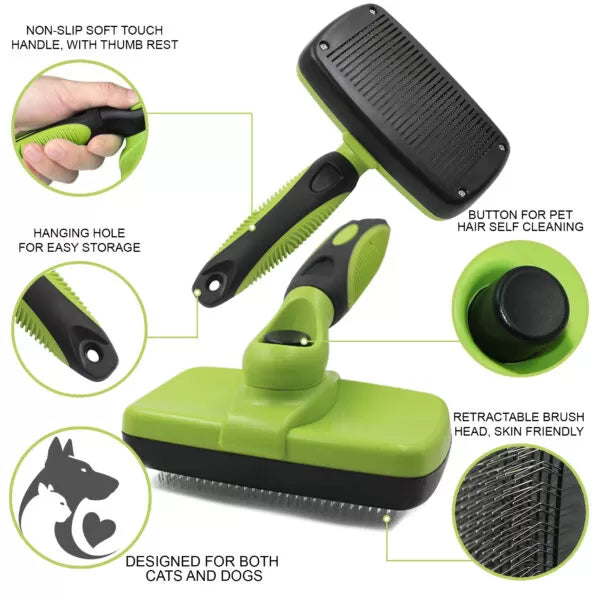 Rexipet - Self-Cleaning Pet Slicker Brush - Southern Agriculture 