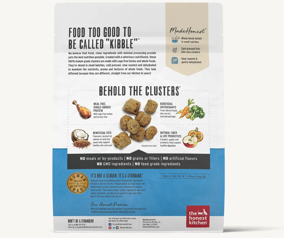 The Honest Kitchen - Whole Food Clusters Grain Free Turkey Dry Dog Food-Southern Agriculture