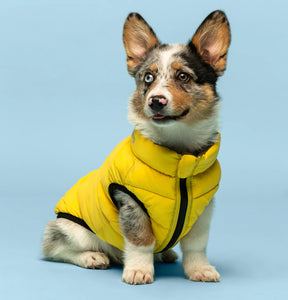 Fabdog Combo Pack N' Go Reversible Dog Puffer Yellow/Grey - Southern Agriculture 