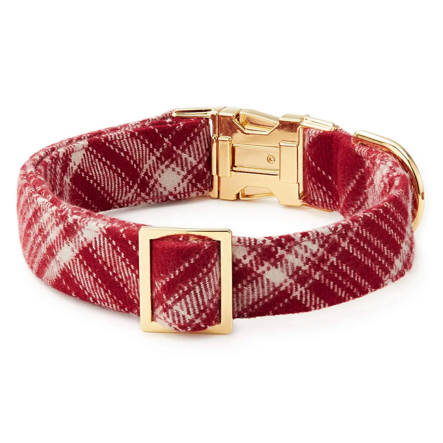 The Foggy Dog - Dog Collar Marsala Plaid
