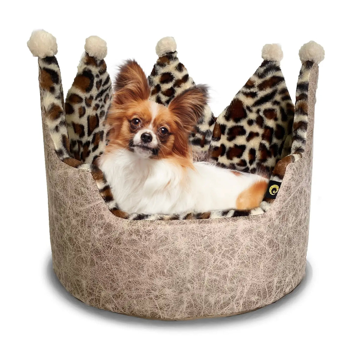 Precious Tails - Leopard Print Crown Pet Bed - Southern Agriculture 
