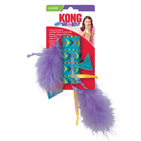KONG - Vibez Bat-A-Bout Roller With Feathers & Ribbons