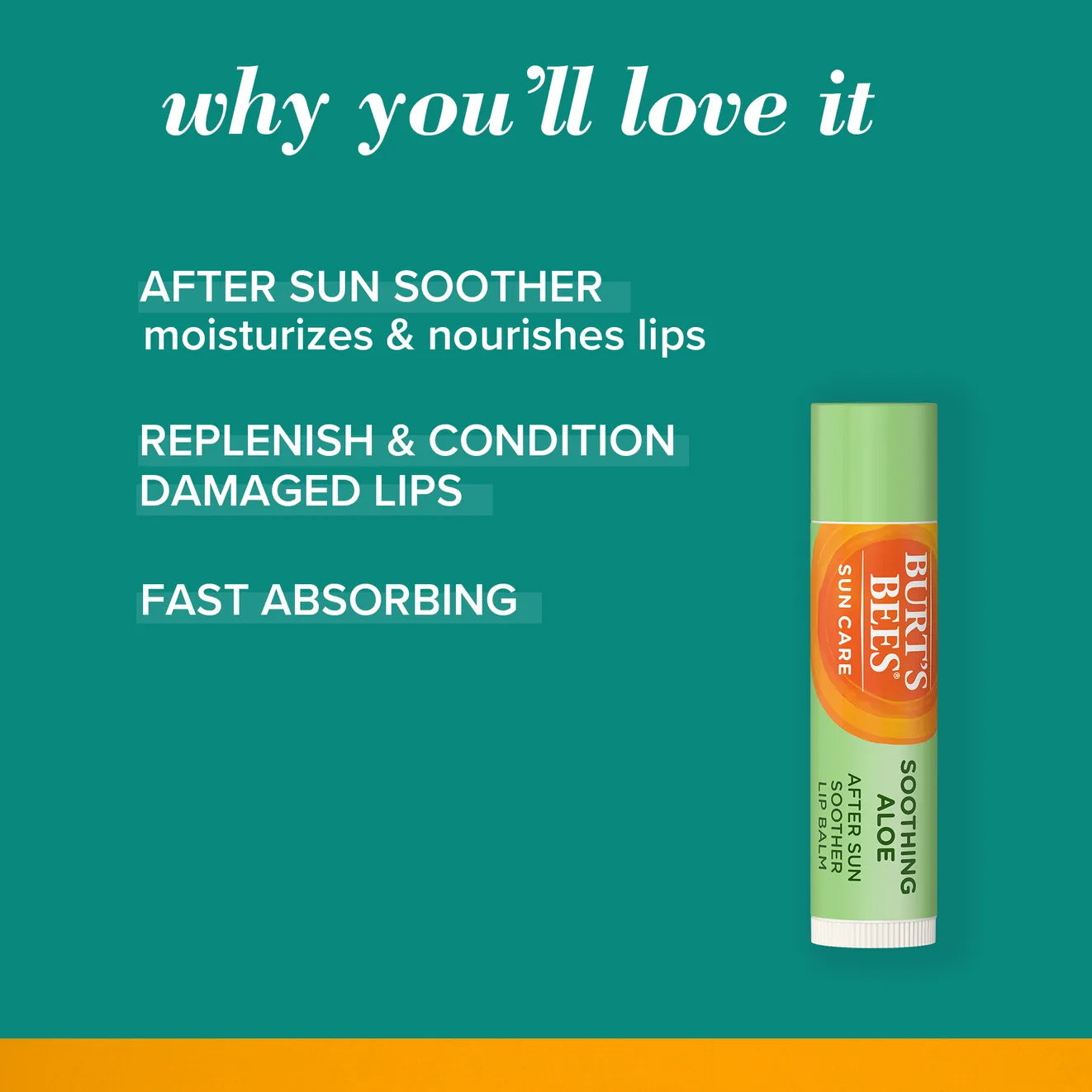 Burt's Bees - Lip Balm AfterSun Soother Aloe - Southern Agriculture 