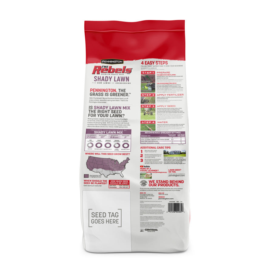 Pennington - Grass Seed Rebel Fescue Shady Lawn Covers