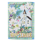 Evergreen Enterprises - Flag Easter Church with Flowers