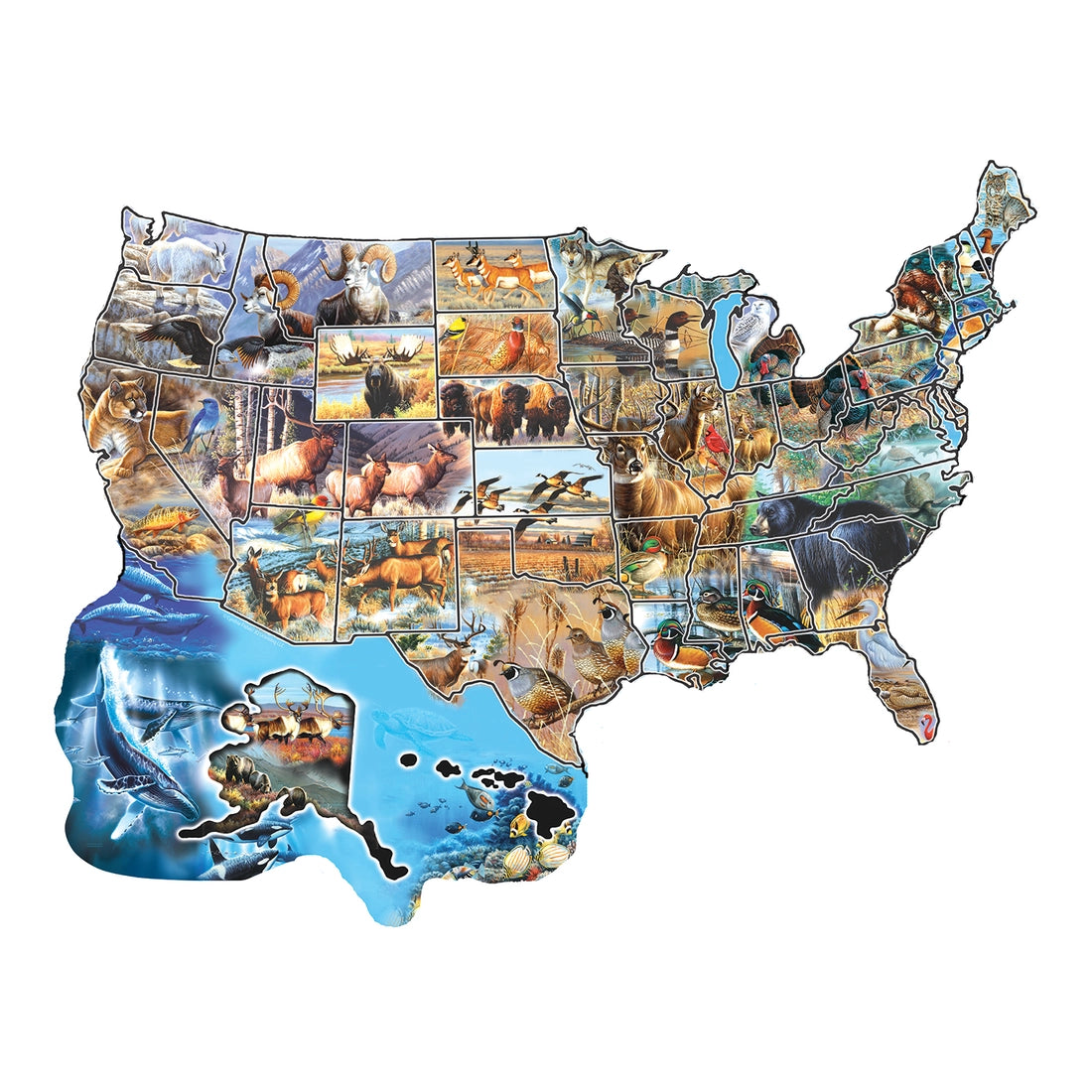 Sunsout - Puzzle Shaped Wild America