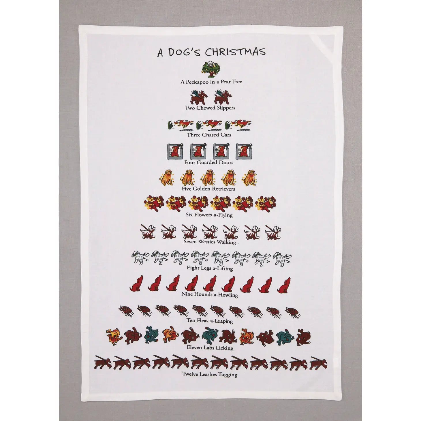 Peking Handicraft - Tea Towel A Dog's Christmas