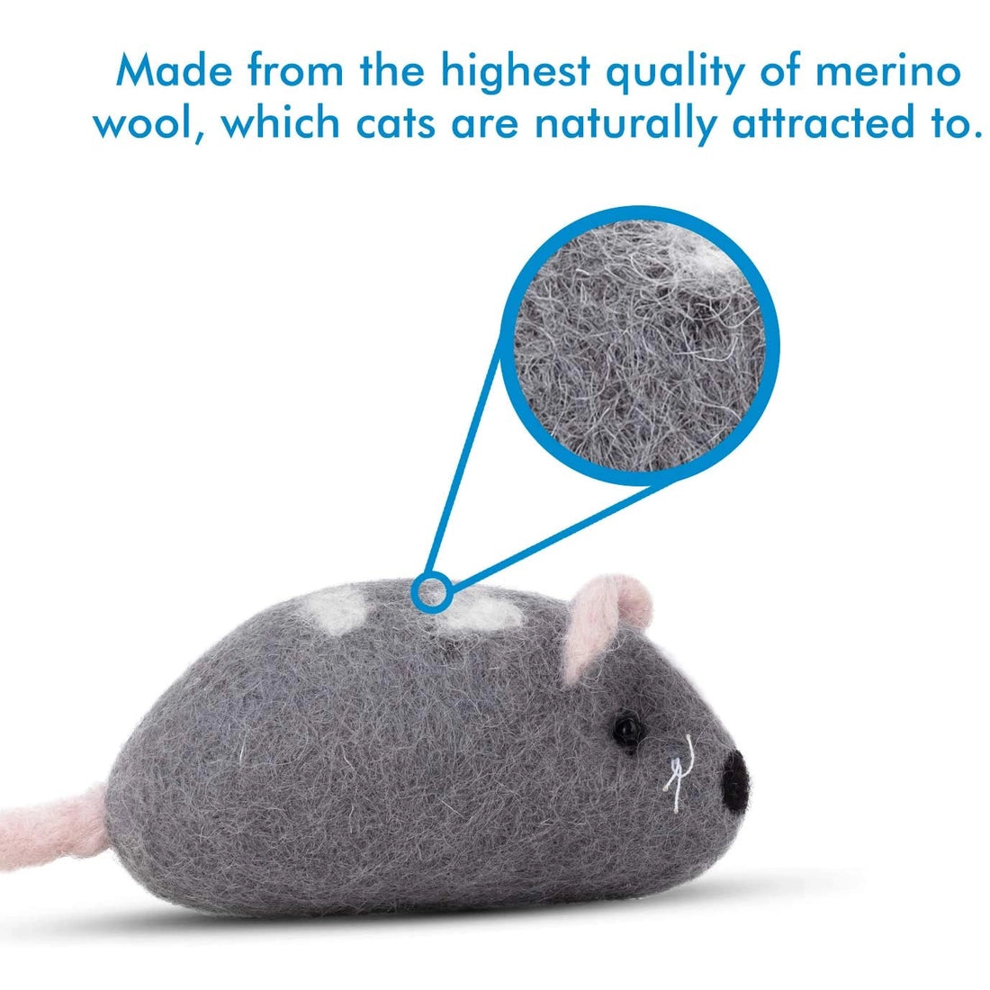 Feltcave - Felted Mouse Cat Toy 4 pack