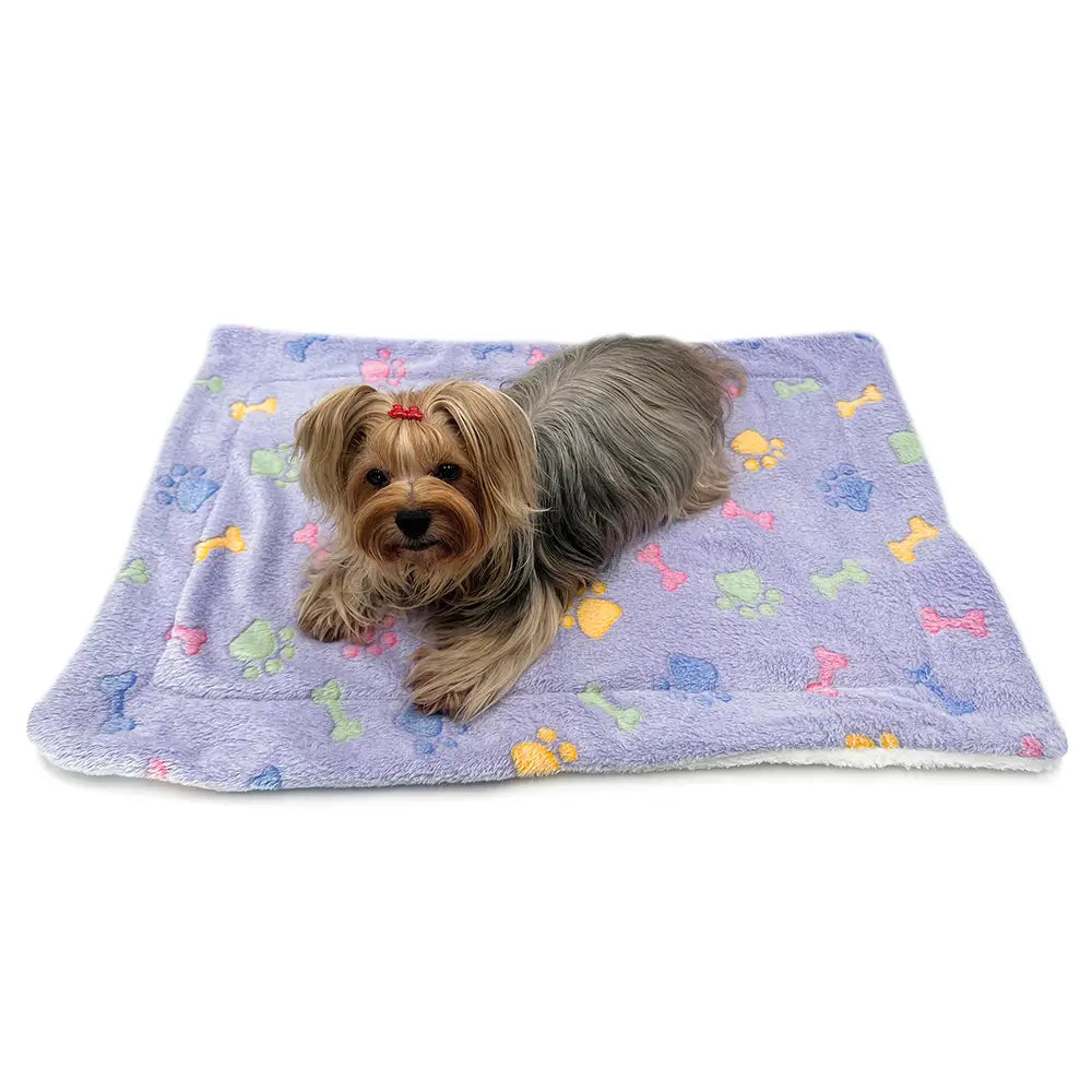 Klippo Pet - Double Layered Ultra Plush Bones & Paws Large