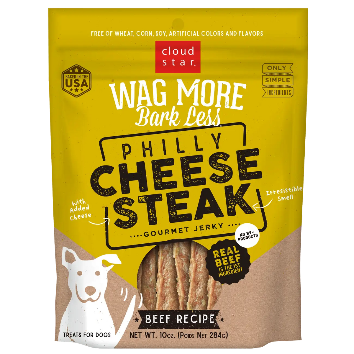 Cloud Star - Wag More Bark Less Jerky Philly Cheesesteak Beef - Southern Agriculture 