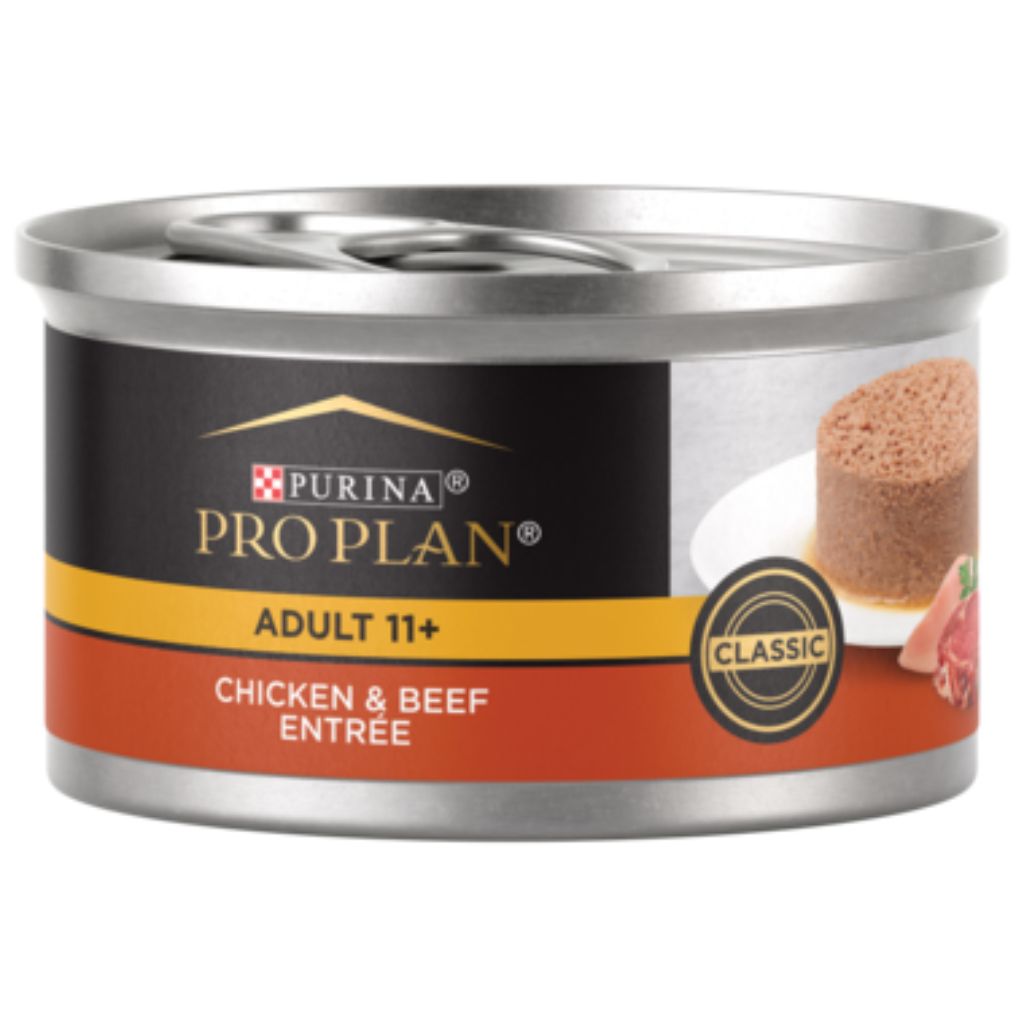 Purina Pro Plan - All Breeds, Senior Cat 11+ Years Old Chicken & Beef Entrée Classic Canned Cat Food - Southern Agriculture 