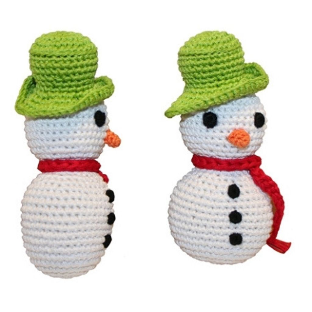 Mirage Pet Product - Knit Knacks Frost The Snowman Organic Cotton for Small Dogs