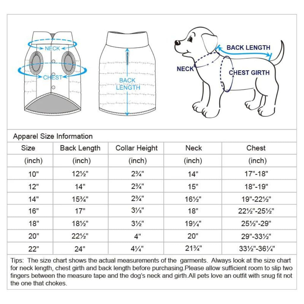 Blueberry Pet - Gold | Dog Puffer Jacket