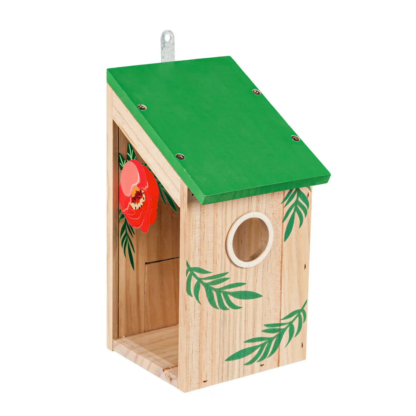 Bird House Side Viewing w/ Pink Flowers - Southern Agriculture 