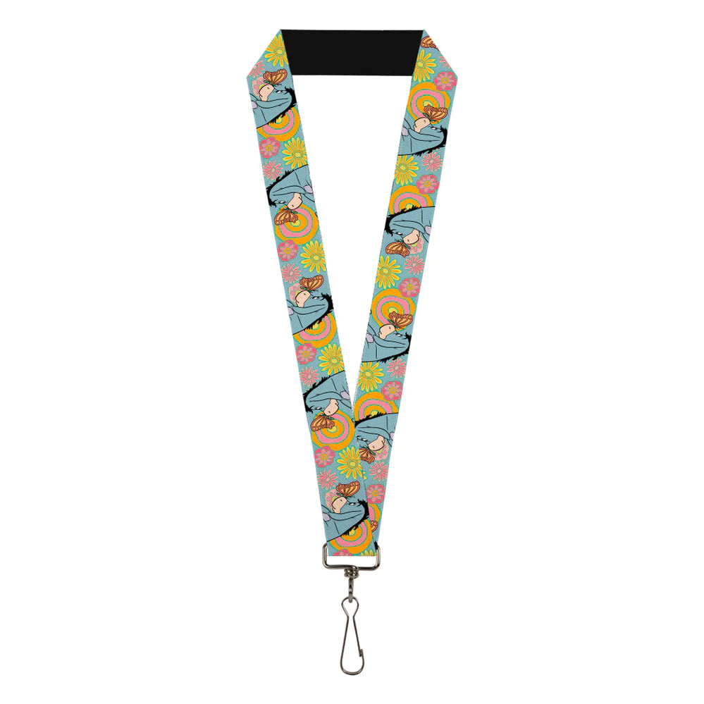 Buckle Down - Lanyard Winnie the Pooh Eeyore Butterfly Pose Floral - Southern Agriculture 