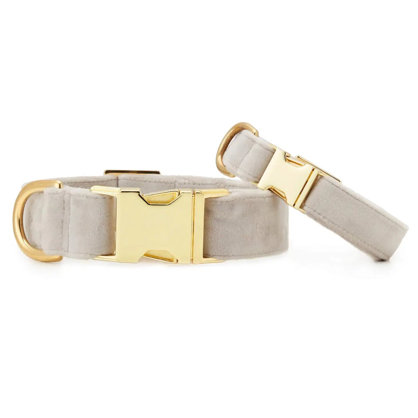 The Foggy Dog - Fog Gray Velvet Dog Collar