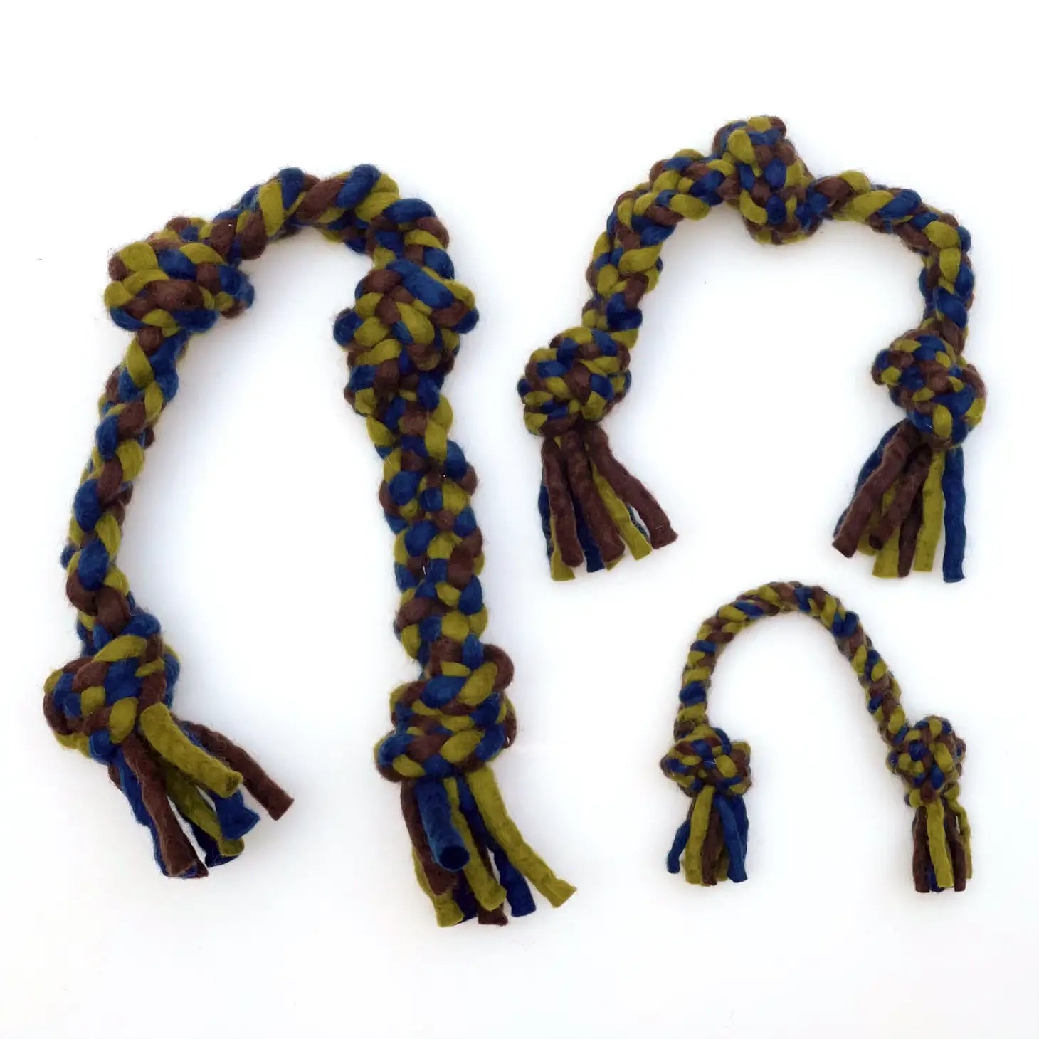 Dharma Dog Karma Cat - Dog Toy Knotted Rope Pull Navy/Green - Southern Agriculture 