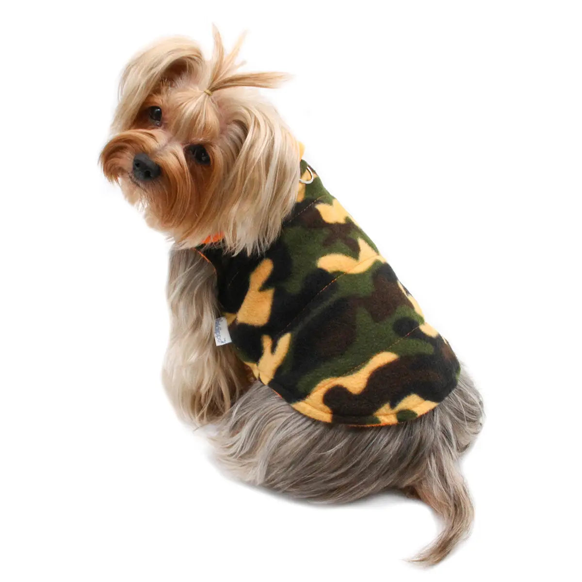 Klippo Pet - Camouflage Vest with Ultra Soft Orange Lining