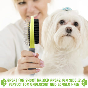 Precious Tails -  Double Sided Pet Grooming Brush - Southern Agriculture 