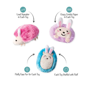 Petshop by Fringe Studio -  Spring Fling Dog Toy Set Plush 3 Piece - Southern Agriculture 