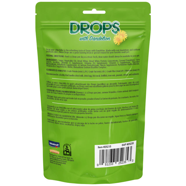 Vitakraft - Dandelion Drops for Chinchilla in Pouch