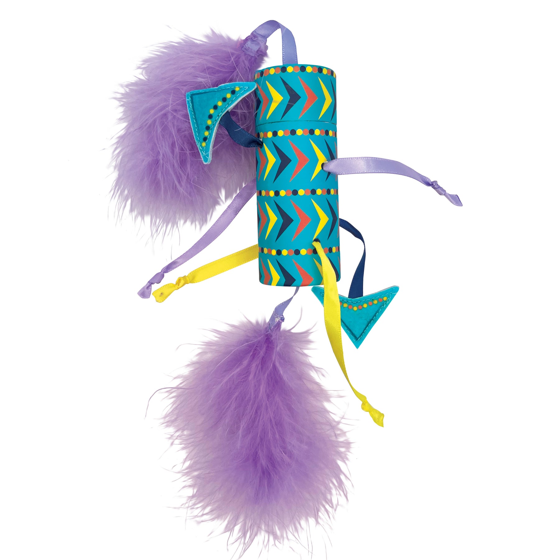 KONG - Vibez Bat-A-Bout Roller With Feathers & Ribbons