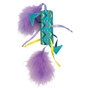 KONG - Vibez Bat-A-Bout Roller With Feathers & Ribbons