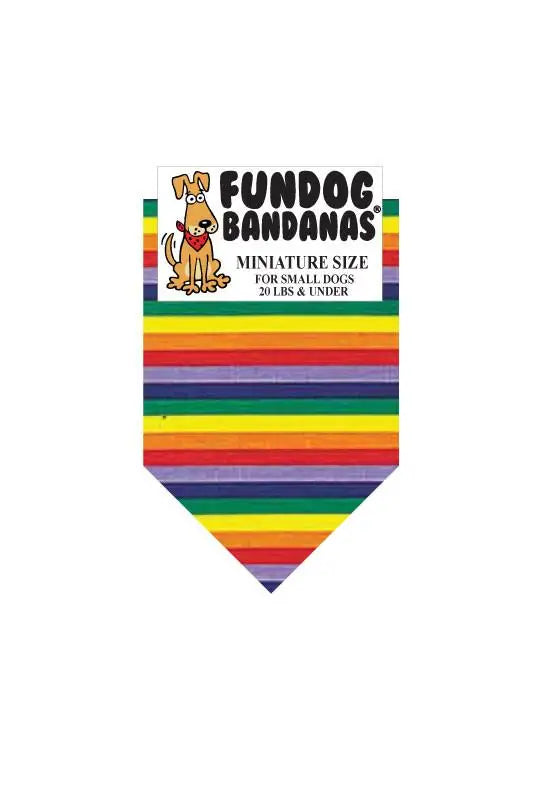 FunDog Bandanas - Dog Bandana Rainbow Stripes