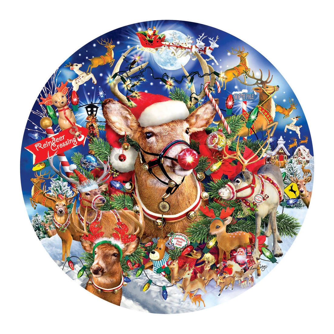Sunsout - Puzzle Reindeer Madness