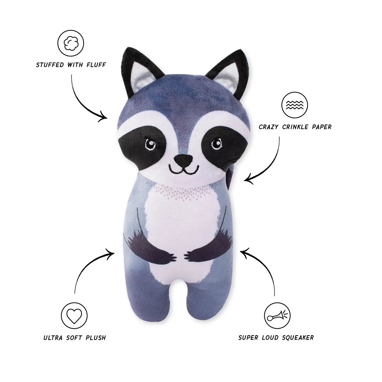 Wagsdale - Riley Raccoon Plush Dog Toy