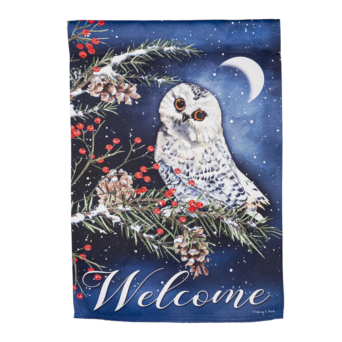 Evergreen Enterprises- Flag Owl's Winter Greeting