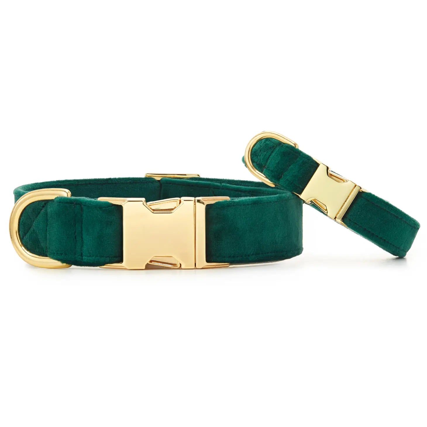 The Foggy Dog - Dog Collar Velvet Forest Green