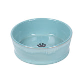 Blue Sky Clayworks - Blue Banded Drip Pet Bowl