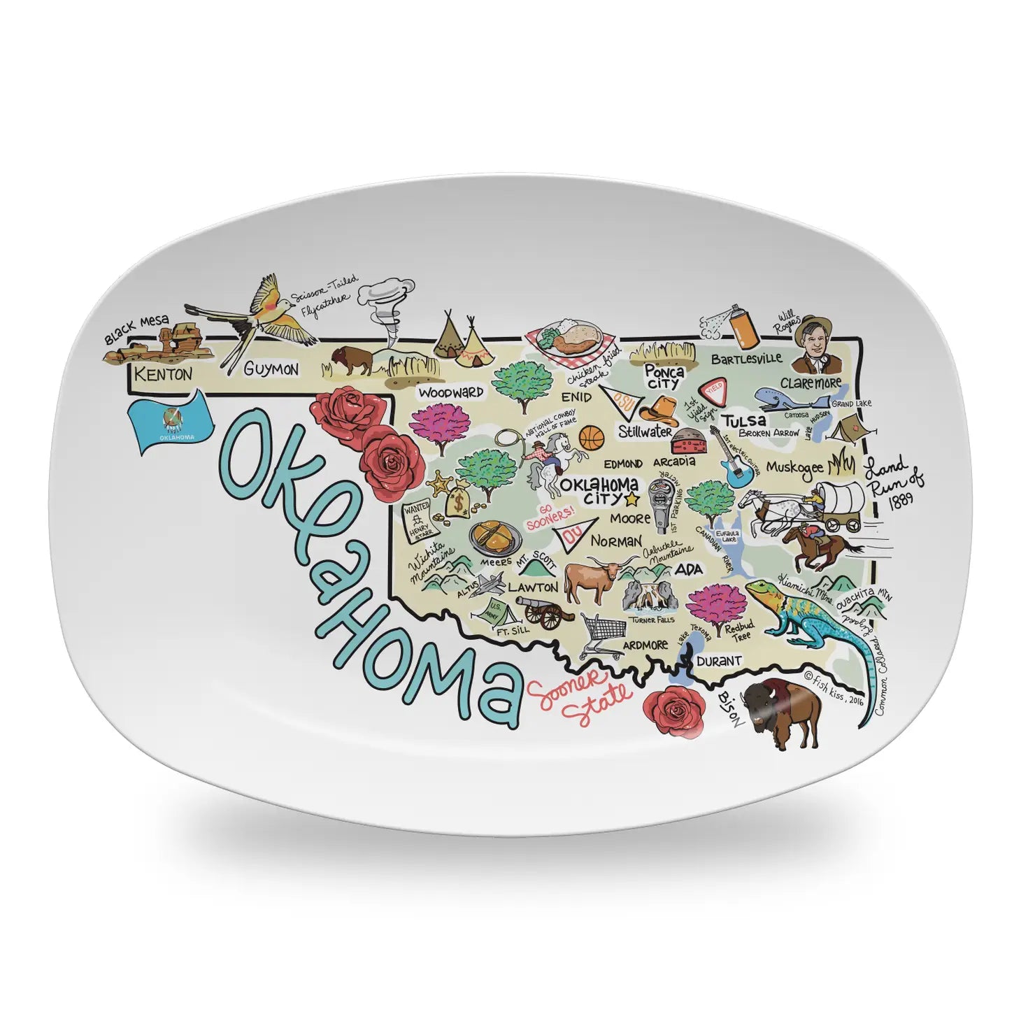 Wet-it! Oklahoma Platter by Fishkiss - Southern Agriculture 