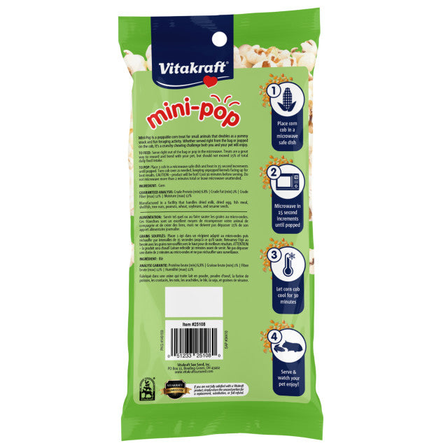Vitakraft - Mini-Pop Ears of Indian Corn for Small Animals