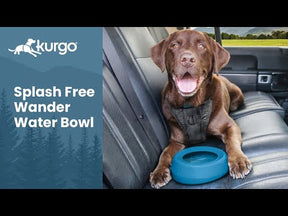 Pet Safe-Kurgo - Splash Free Wander Water Bowl Silicone Red