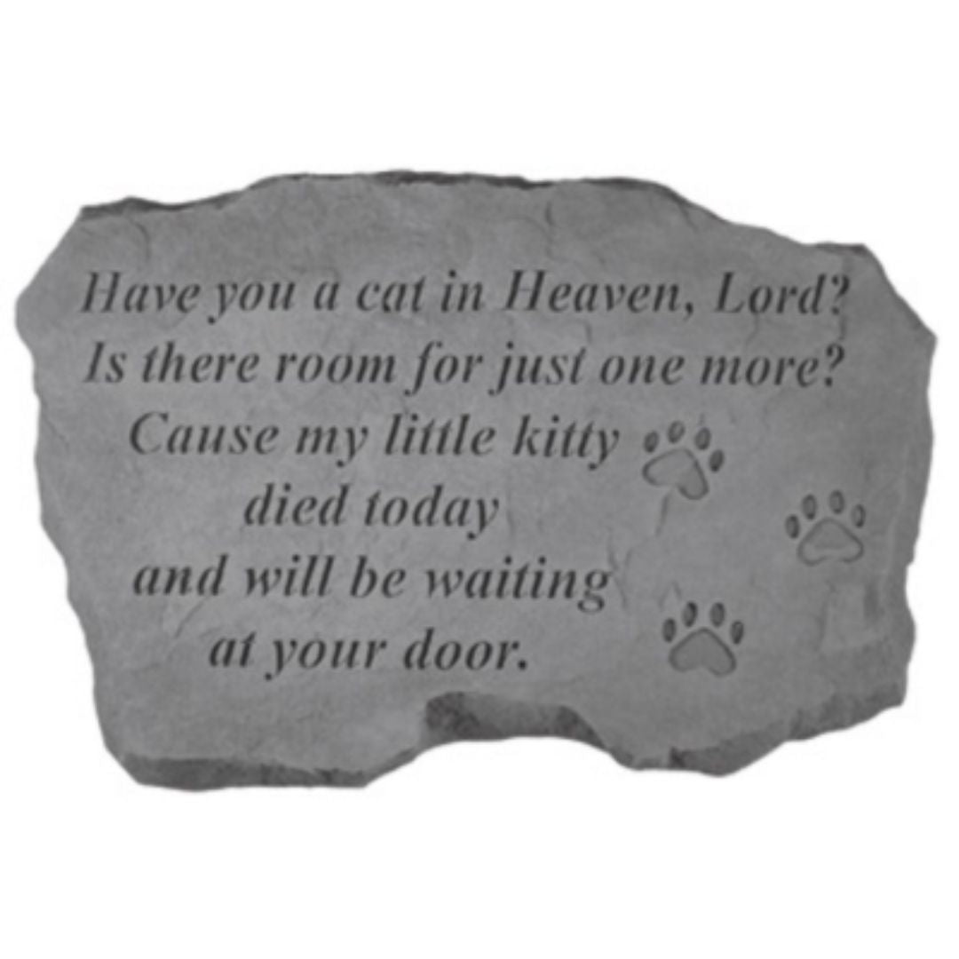 Kay Berry - Have You a Cat in Heaven, Lord? Garden Accent Stone-Southern Agriculture