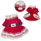 Klippo Pet - Lace Ruffles Christmas Dog Dress