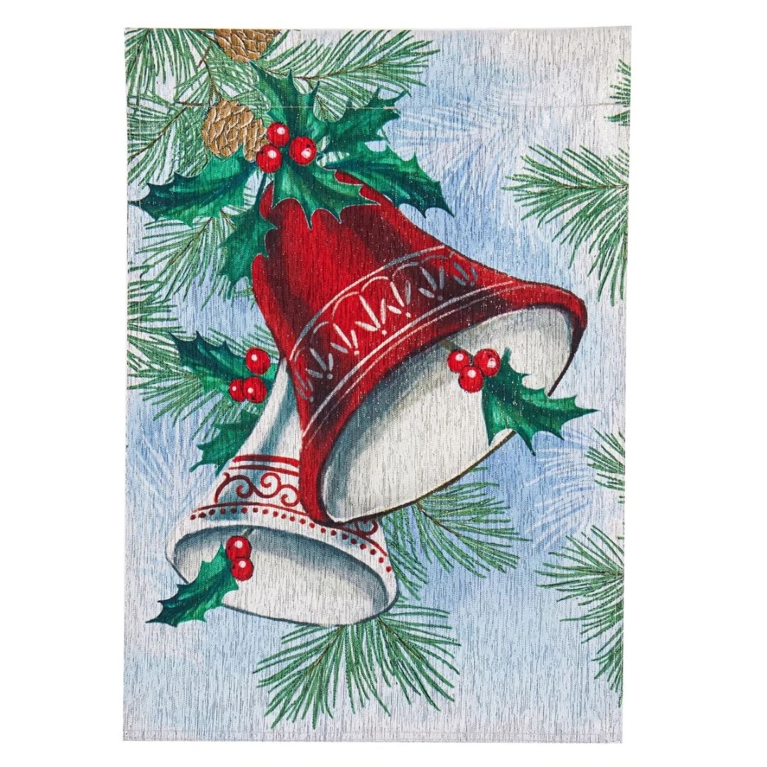 Evergreen Enterprises - Christmas Bells Glisten Garden Flag - Southern Agriculture 