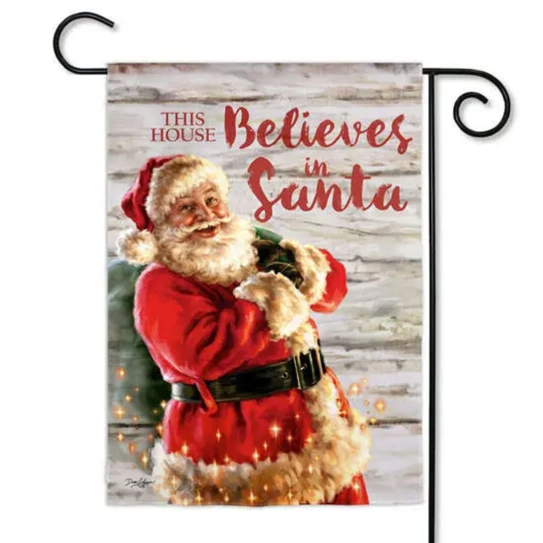 Evergreen Enterprises - This House Believes in Santa Garden Flag - Southern Agriculture 
