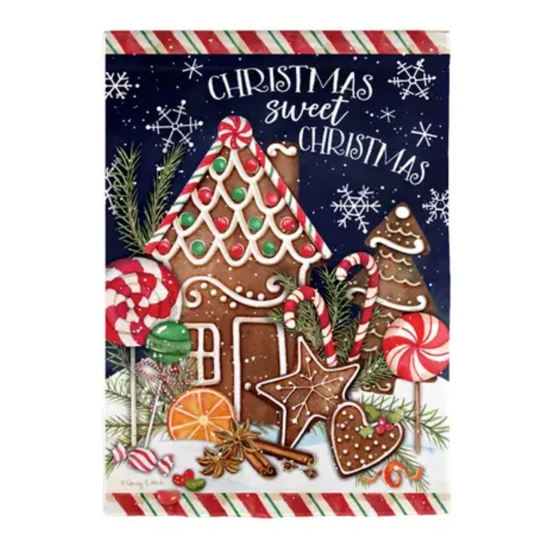 Evergreen Enterprises - Christmas Sweet Christmas Garden Suede Flag - Southern Agriculture 