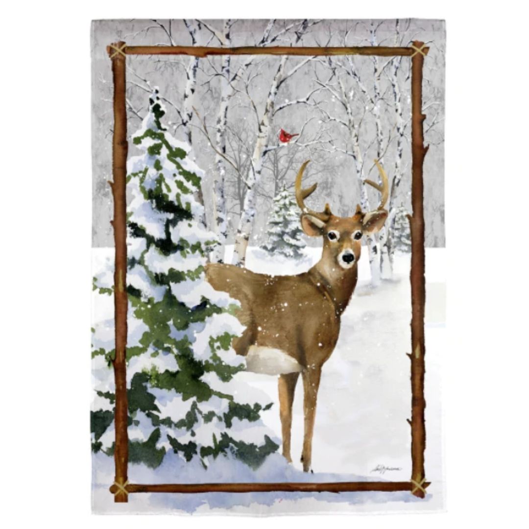 Evergreen Enterprises - Winter's Whisper Garden Flag - Southern Agriculture 