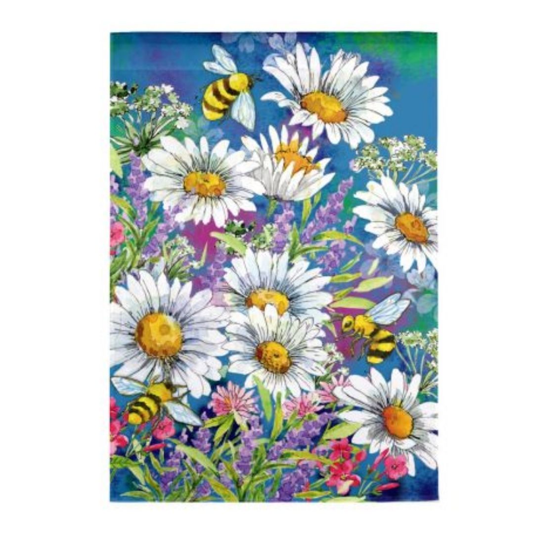 Evergreen Enterprises - Watercolor Daisies Garden Flag - Southern Agriculture 