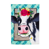 Evergreen Enterprises - Floral Crown Cow Flag