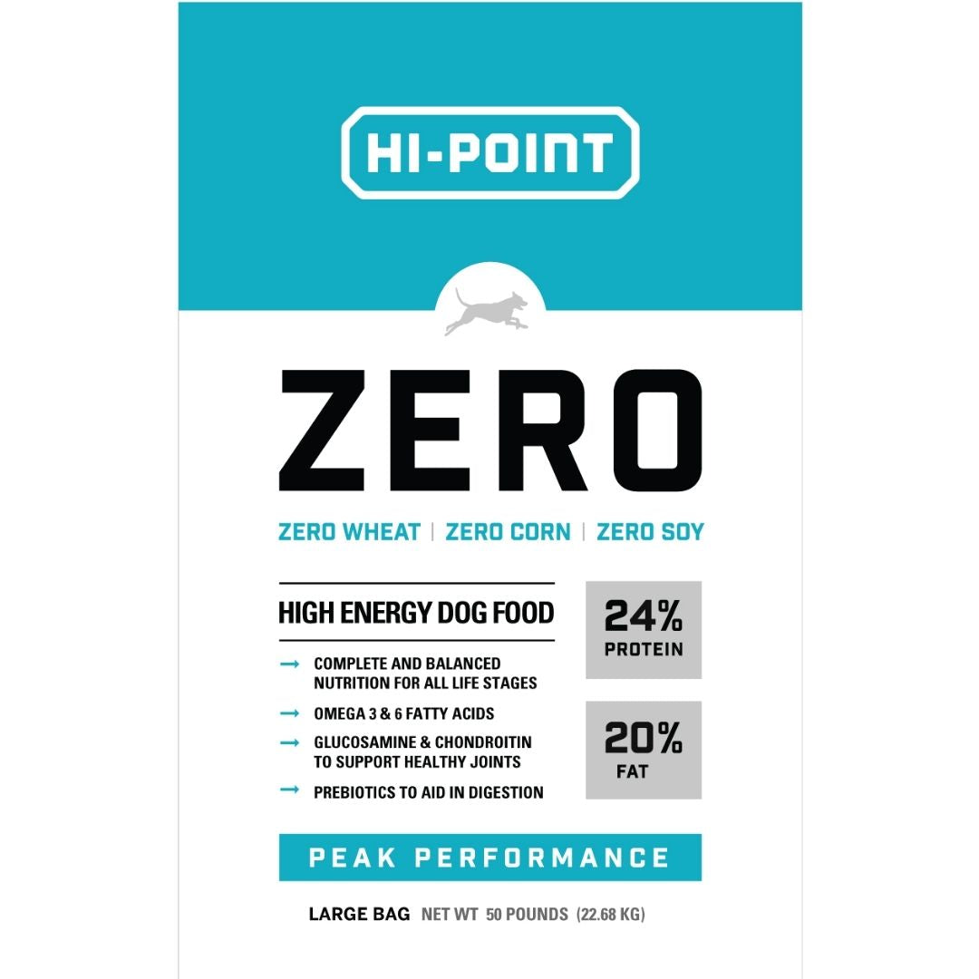 HI-Point ZERO High Energy Dog Food (24/20) 50 lb. - Southern Agriculture 