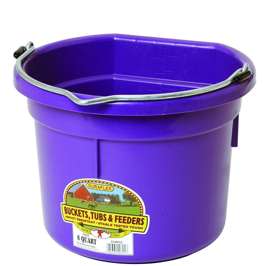 Miller Manufacturing - DuraFlex Flat Back Plastic Bucket - 8 quart - Southern Agriculture 