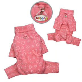 Klippo Pet - Blush of Love Fleece Turtleneck Pajamas