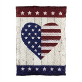 Evergreen Enterprises - Stars & Stripes Heart Garden Quilted Flag - Southern Agriculture 