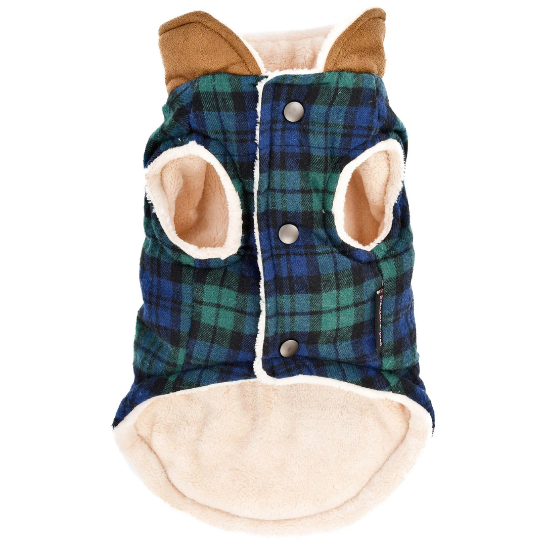 Parisian Pet - Scottish Plaid Jacket (Green and Blue) - Southern Agriculture 