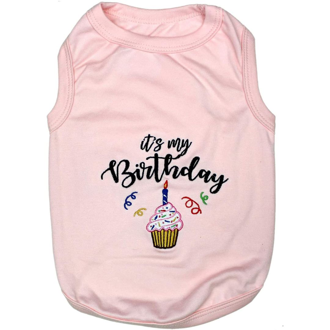 Parisian Pet - It's My Birthday Pink Cupcake Dog T-Shirt - Southern Agriculture 